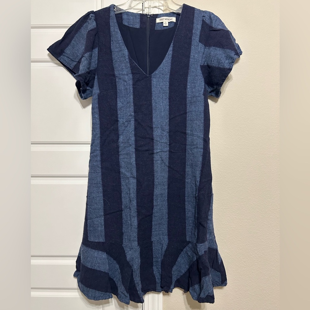 Boutique striped denim dress